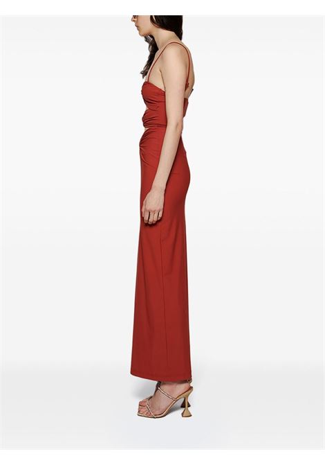 Red Crystal Orbit cut-out midi dress Christopher Esber - women CHRISTOPHER ESBER | 24027097BRCK